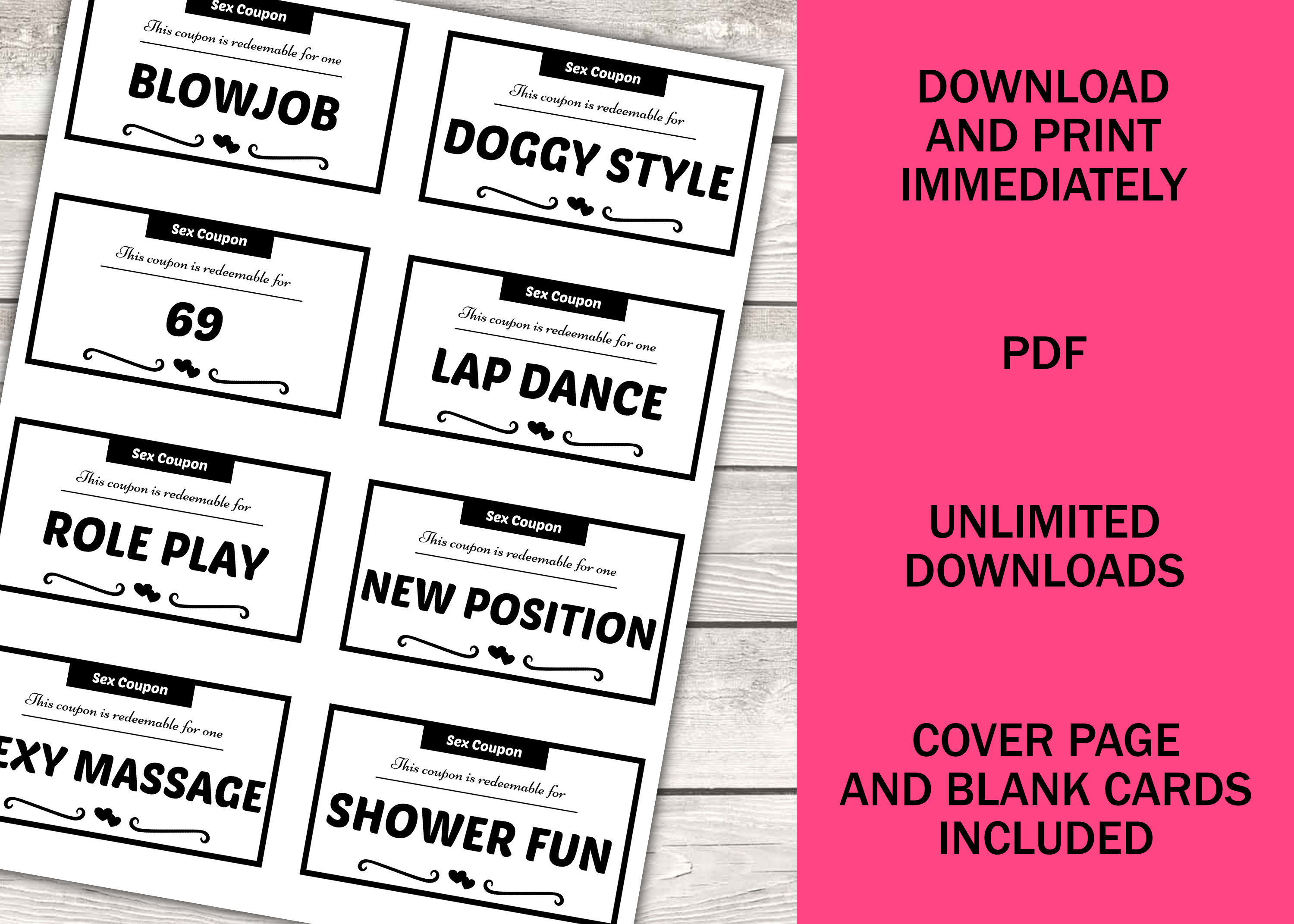 Printable sex coupons for him free