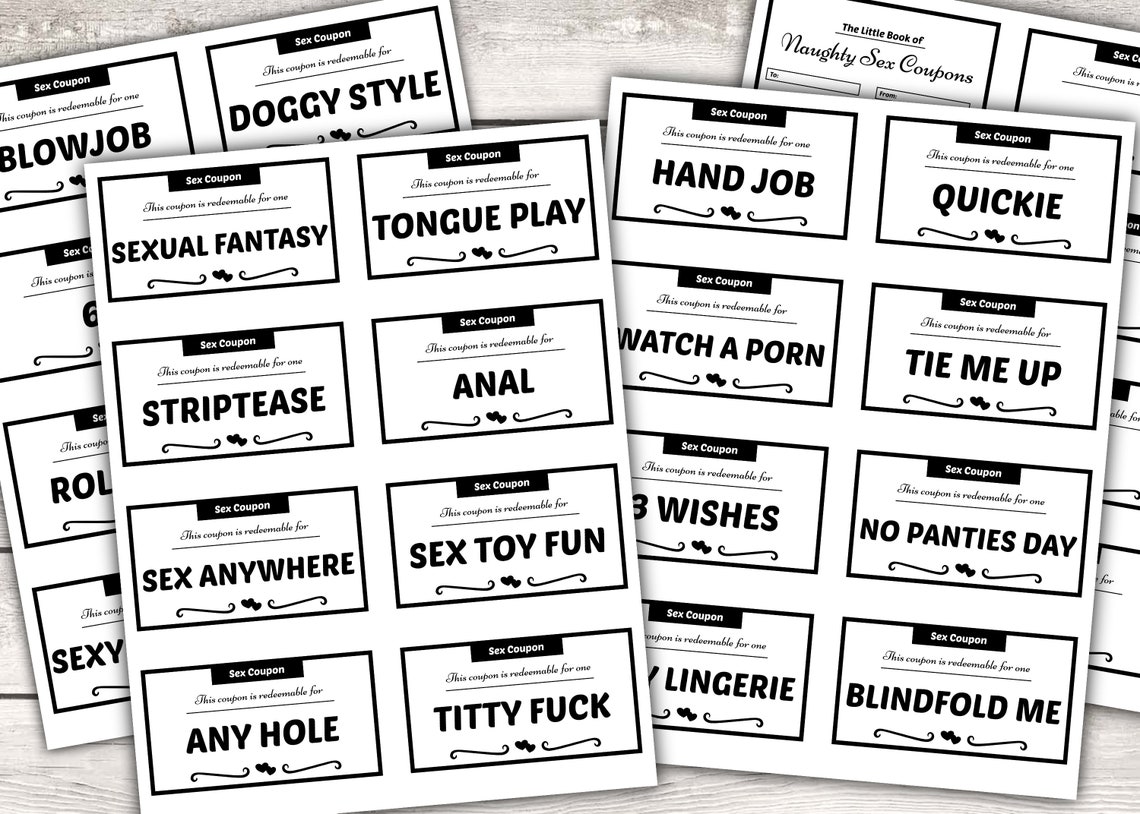 Printable Sex Coupons Boyfriend Birthday Gift for Him Valentines Day ...