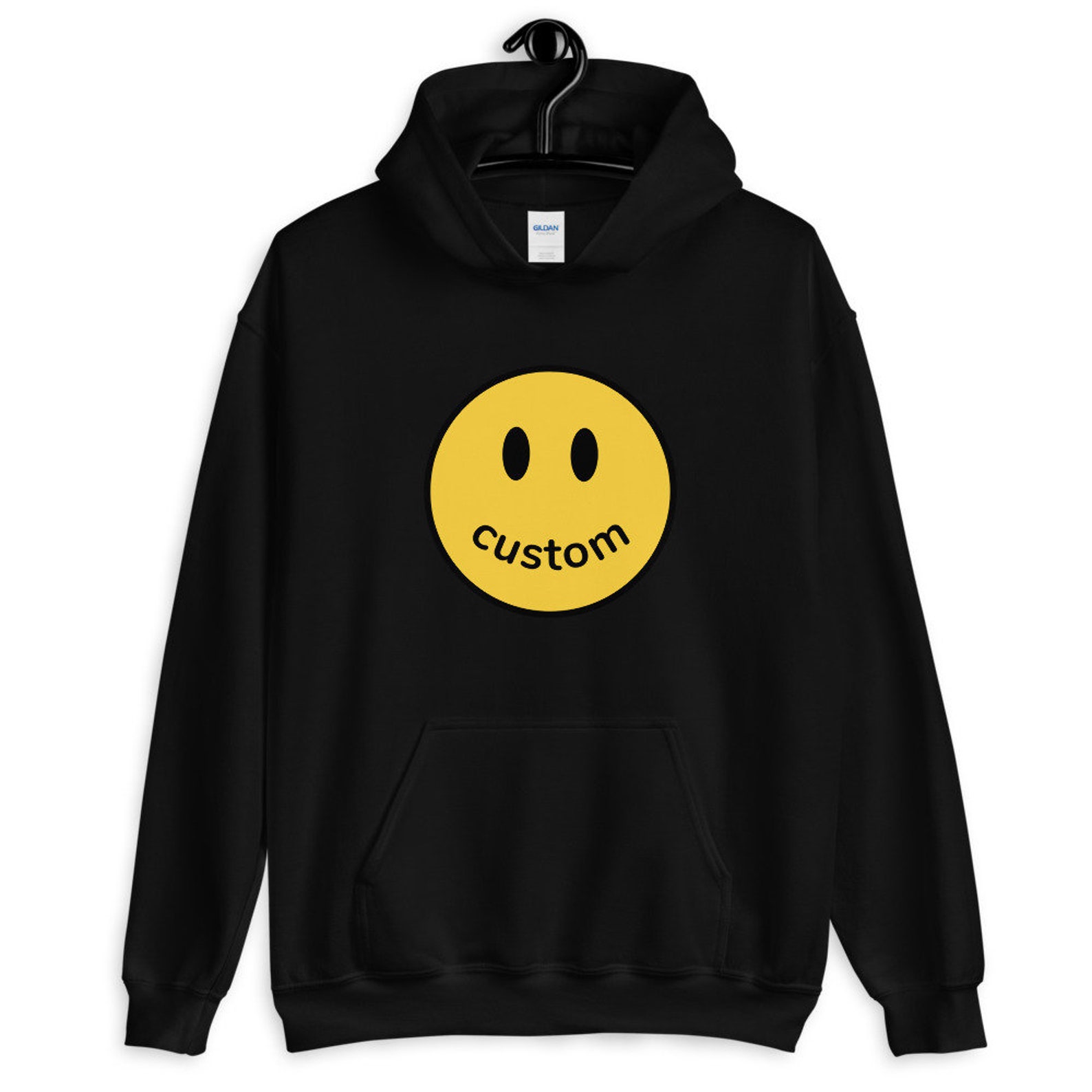 Custom Smiley Face Unisex Hoodie Etsy