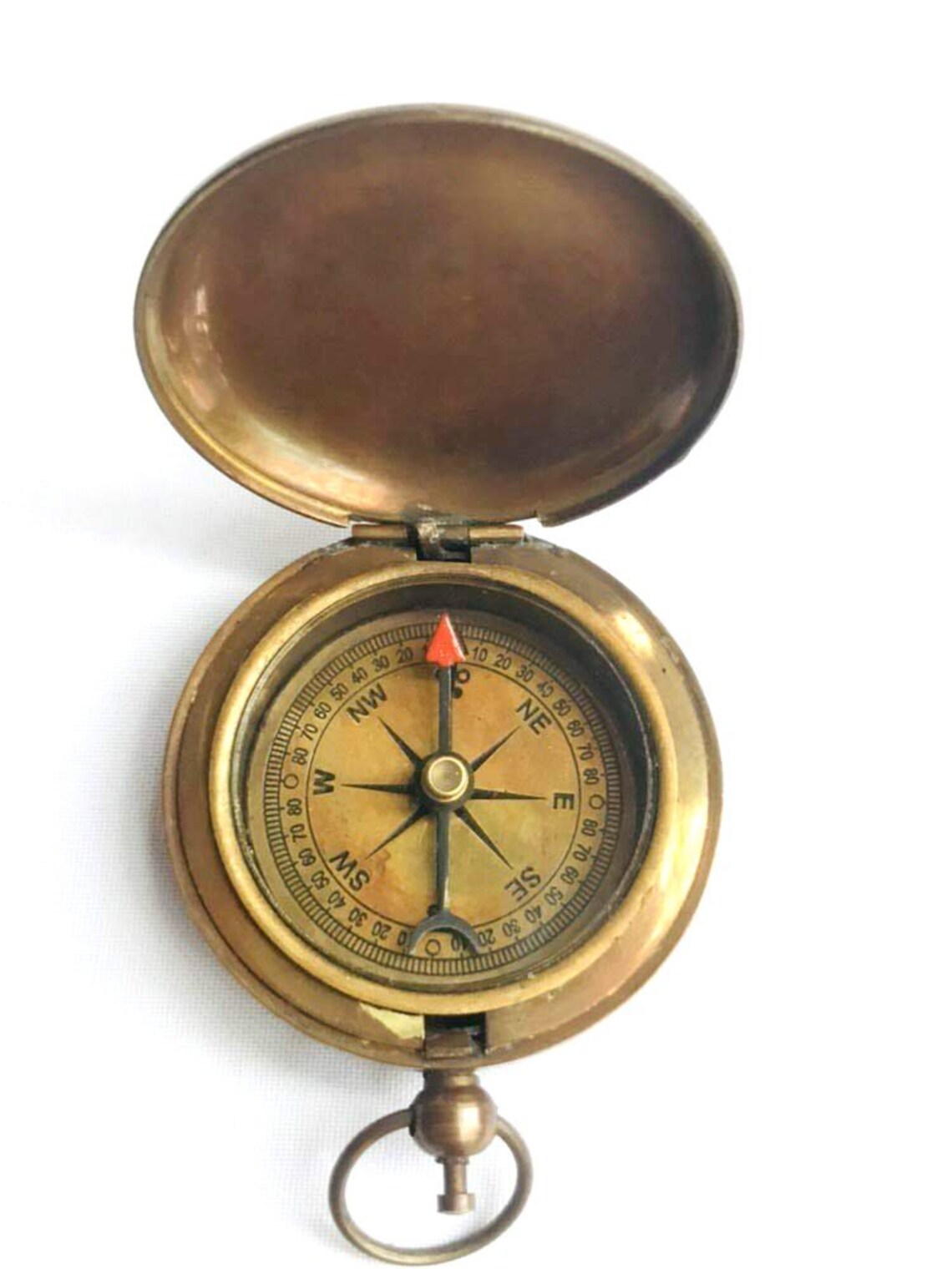 Ross London Compass Brass Push Button Compass Marine Etsy