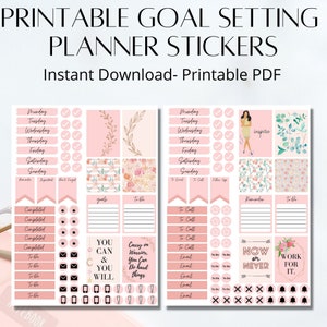 A_116 Goal Setting Planner Stickers Goals Planner Stickers Goal Setting Planner Stickers in Neutral