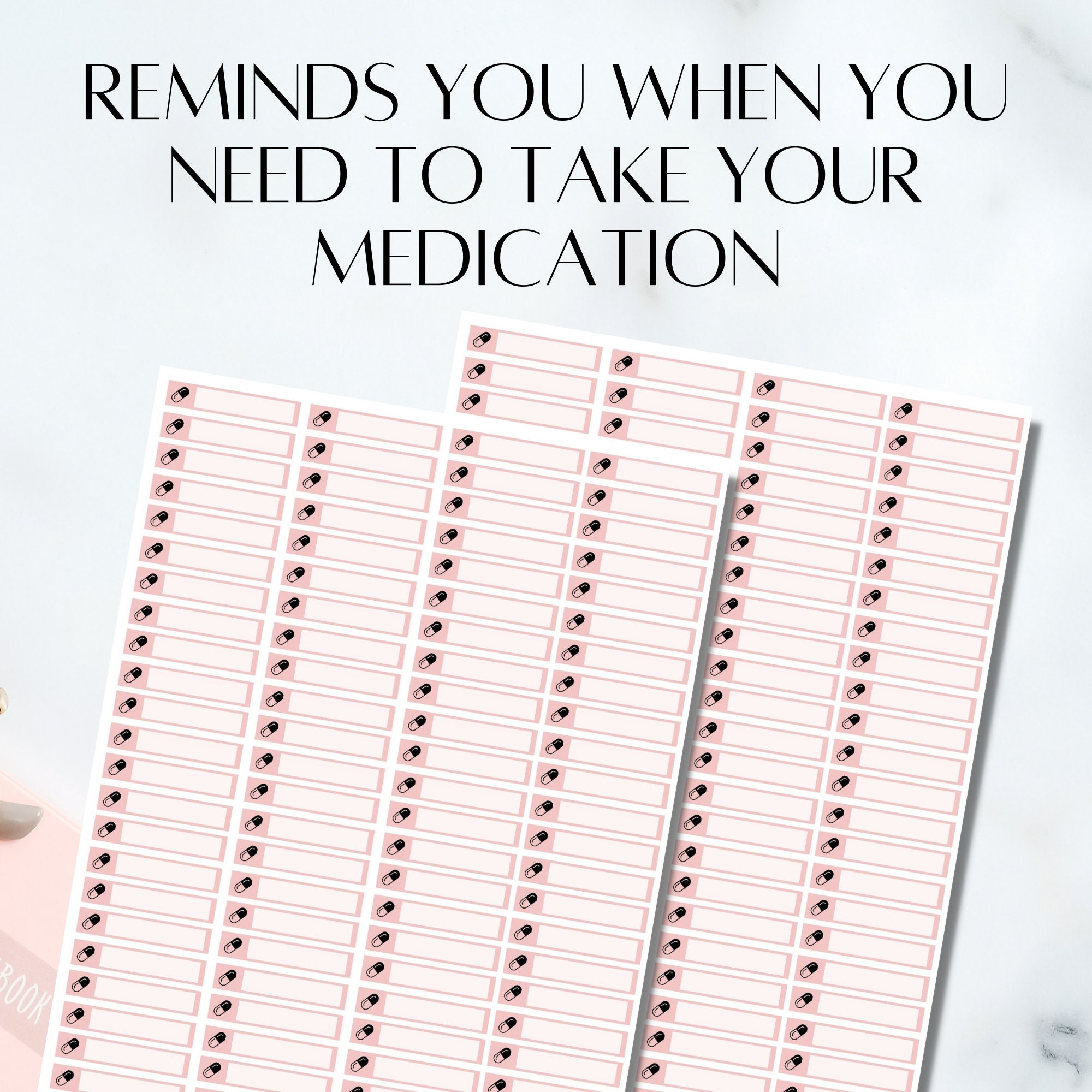 Printable and Digital Medication Tracker Stickers Reminder | Etsy