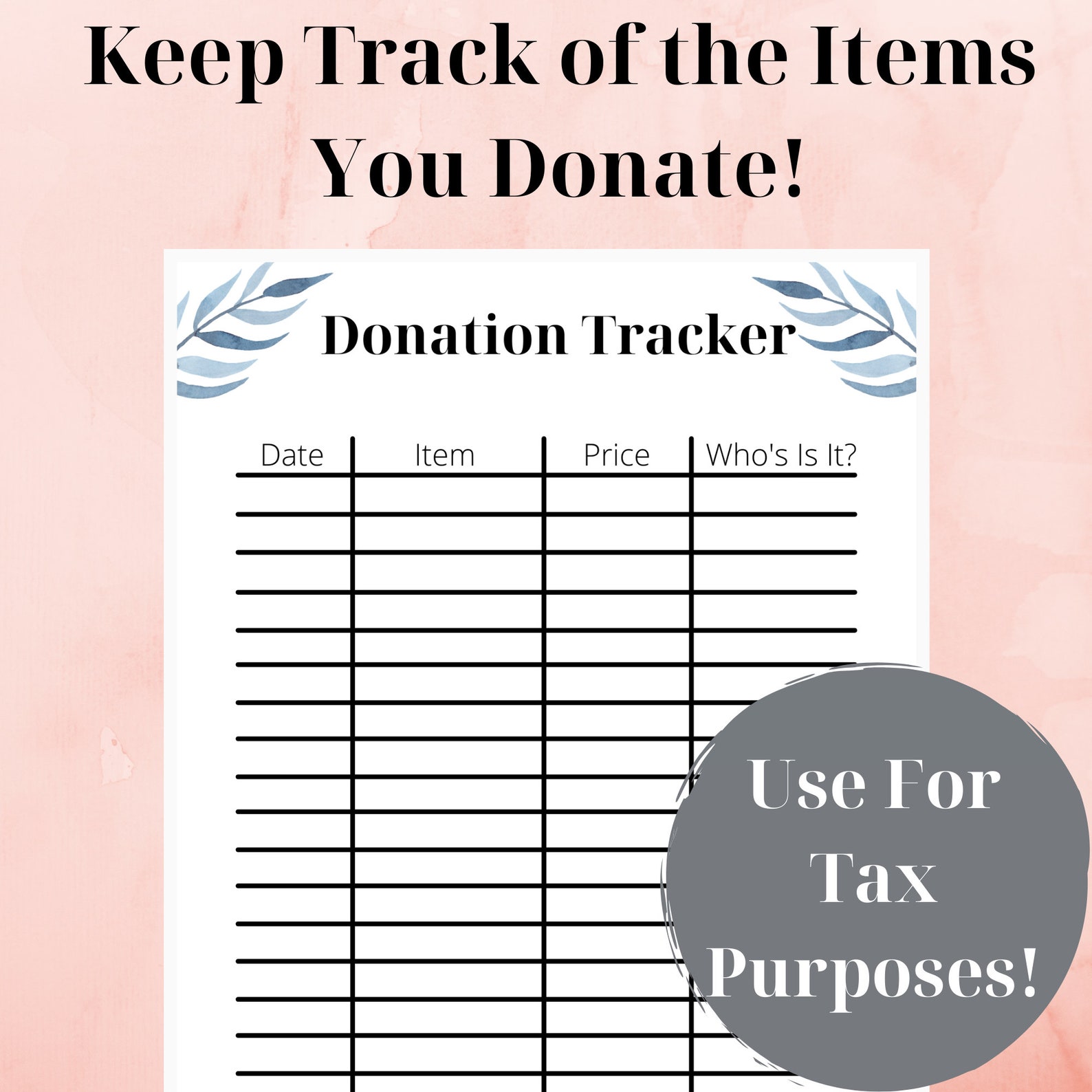 Garage Sale Planner Yard Sale Planner Estate Sale Planner Etsy