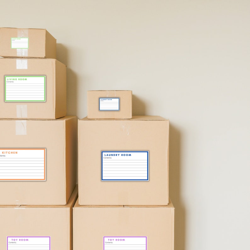 Printable Moving Inventory Labels Moving Stickers Moving Etsy