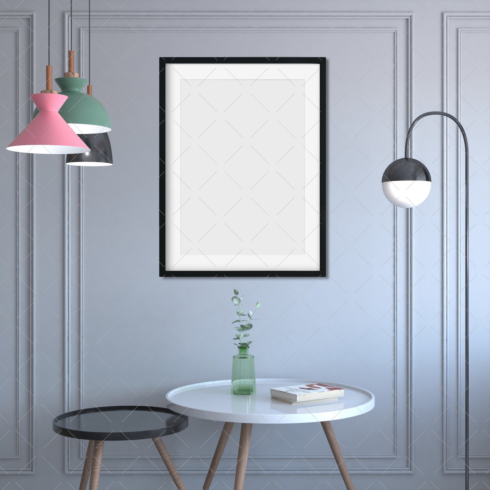 Download A4 wall frame mockup Empty wall mockup Wall mockup for your | Etsy