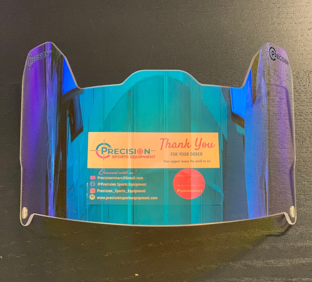 Precision Football Helmet Visor, Clear Revo Ice Blue Etsy