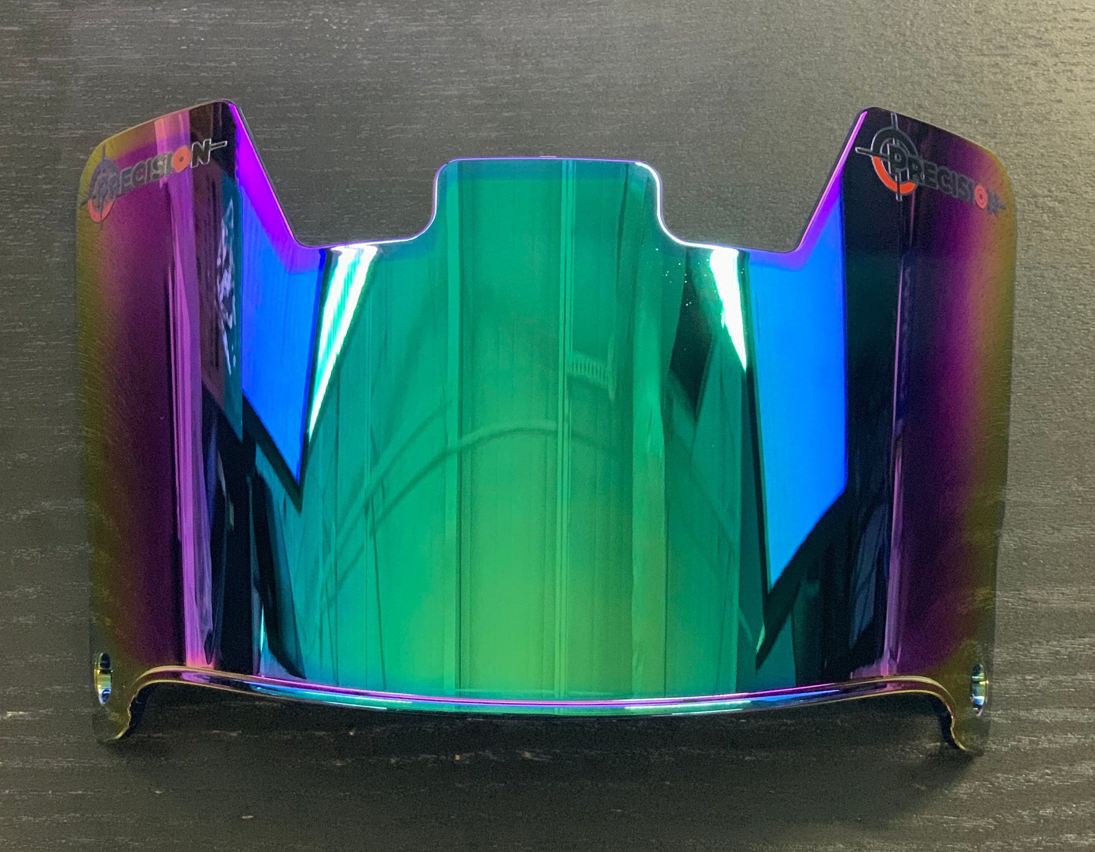 Precision Football Helmet Visor Rainbow Green Etsy