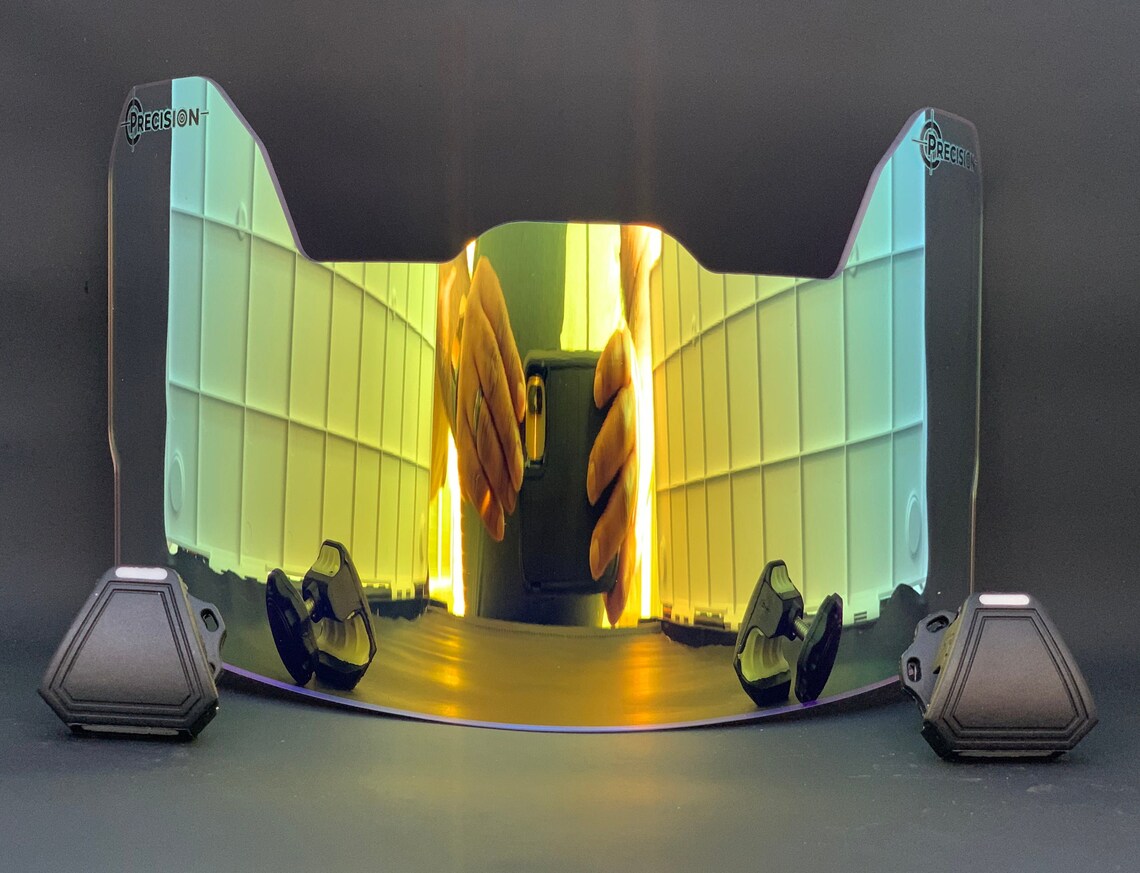 Precision Football Helmet Visor Clear Revo Gold Etsy