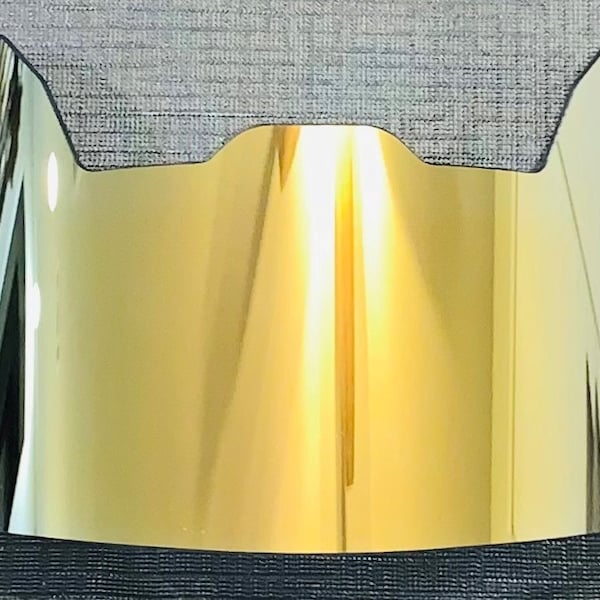 Precision Football Helmet Visor, Mirror Gold