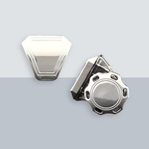 Precision Football Helmet Visor Clips, Chrome Silver