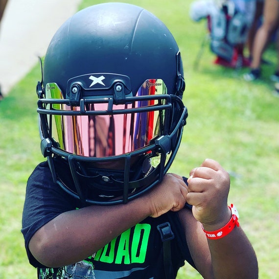 Precision Football Helmet Visor Rose 