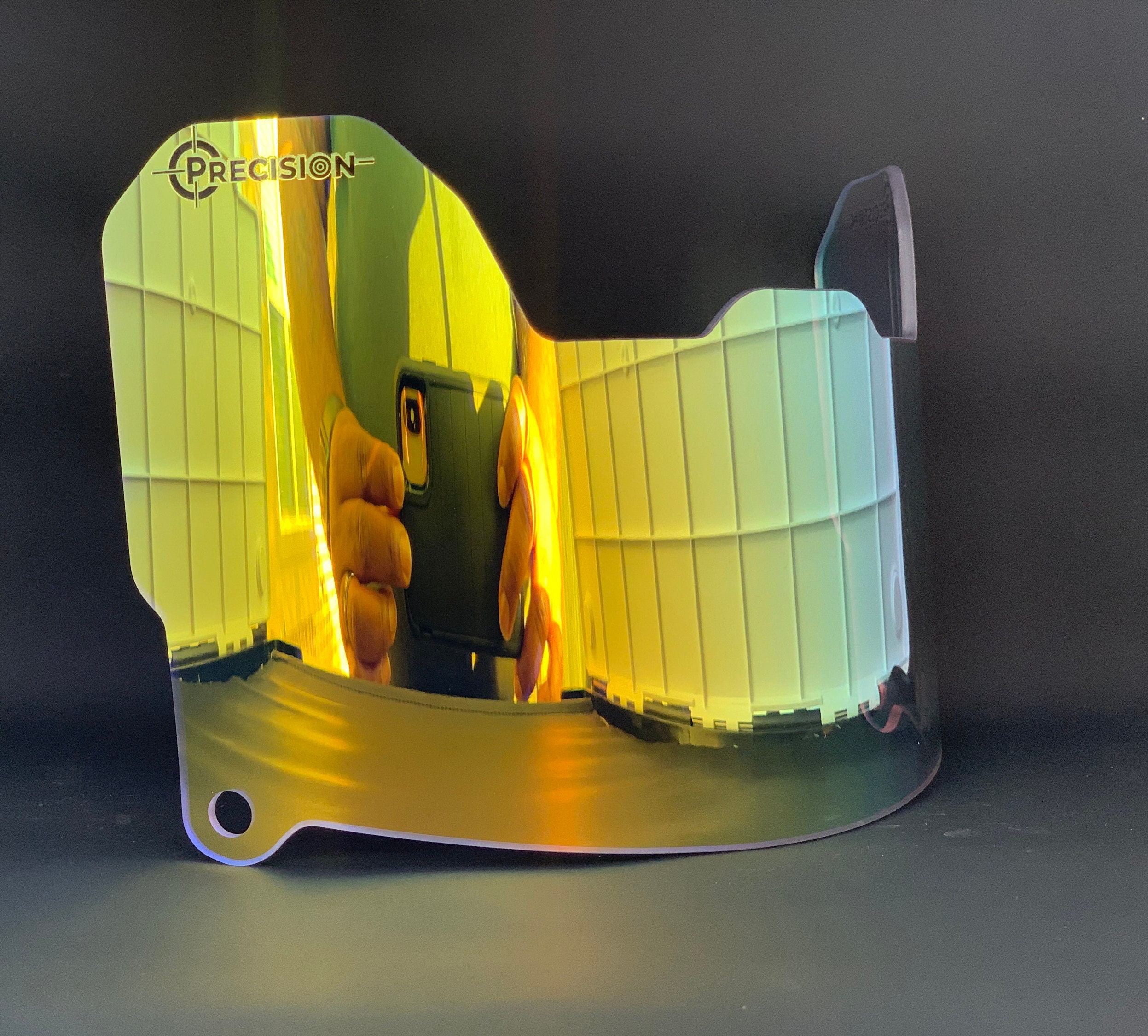 Precision Football Helmet Visor Clear Revo Gold Etsy