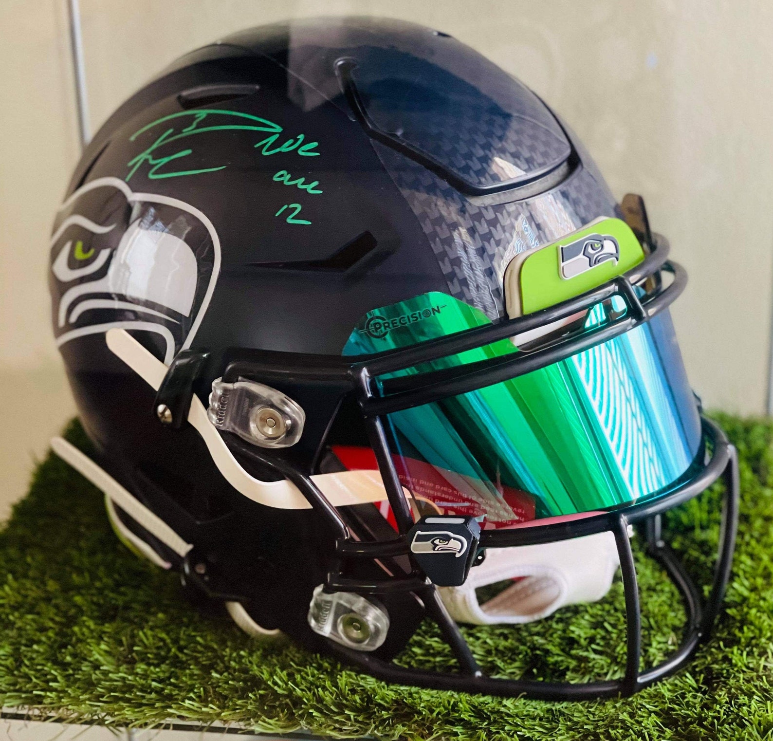 Precision Football Helmet Visor Clear Revo Green Etsy