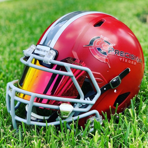 Precision Clear Revo Red Football Helmet Visor / Eye Shield