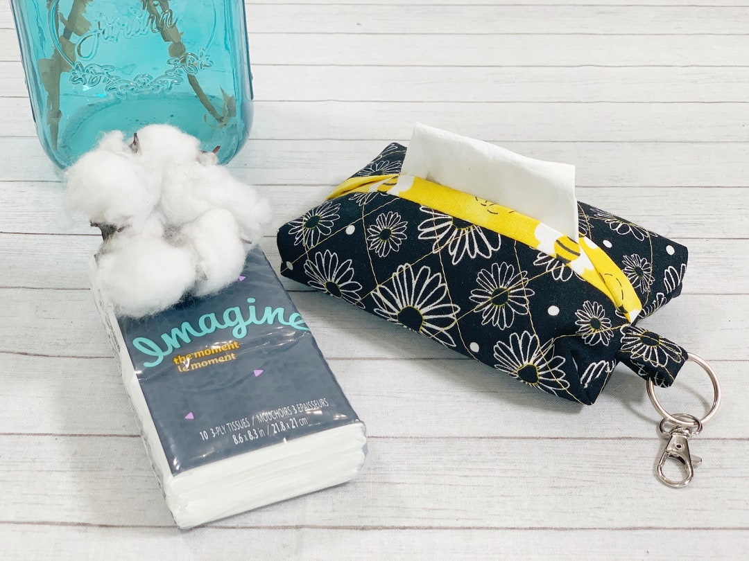 Purse Tissue Holder, Travel Tissue Case, Tissue Cozy, Keychain