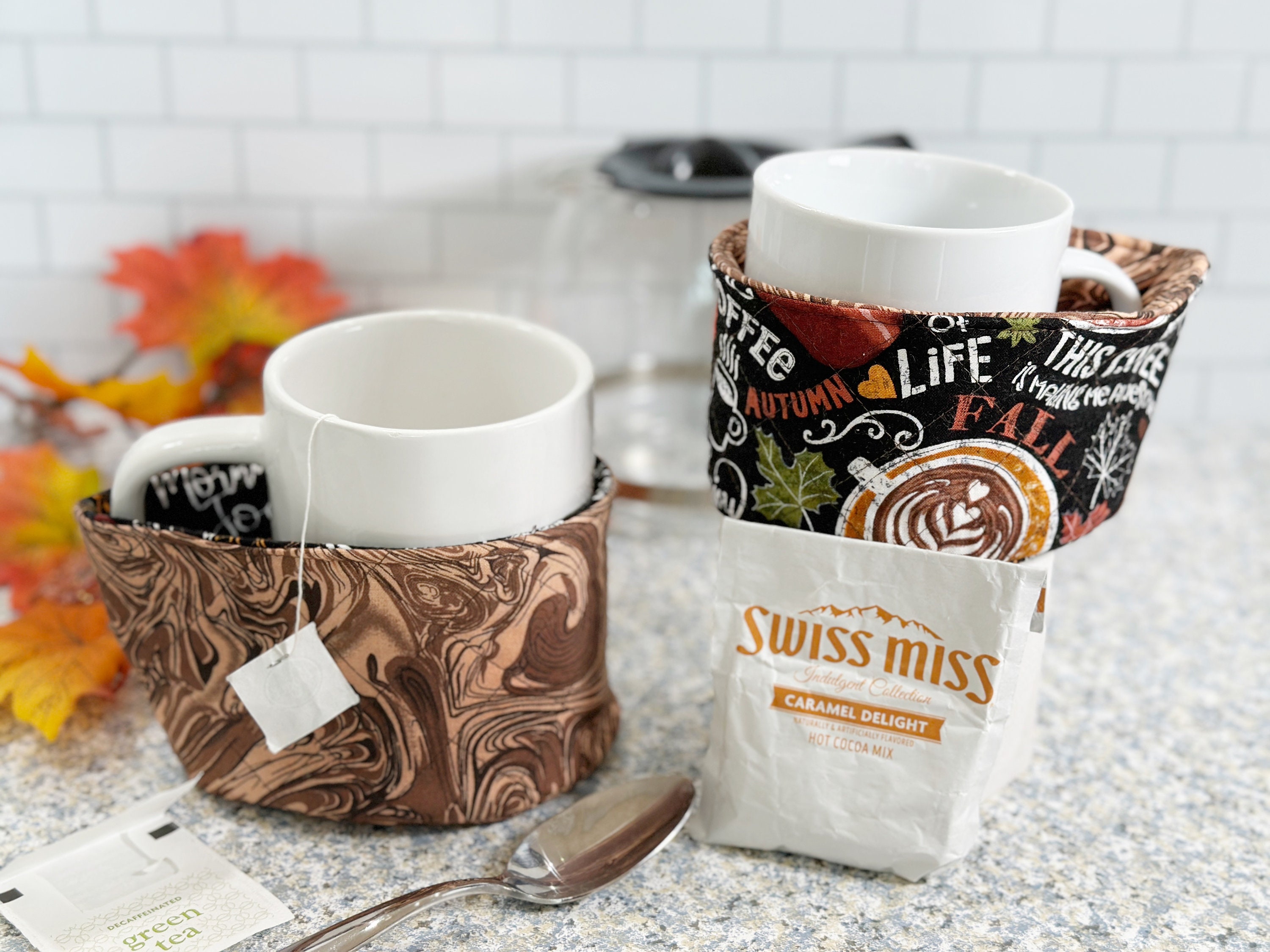 Microwave Mug Cozy, Fall Pumpkin Mug Cozy, Fabric Cup Holder, College  Student Gift Ideas, Coffee Cup Cozies, Cozy for Coffee Mug, Fall Cozy 