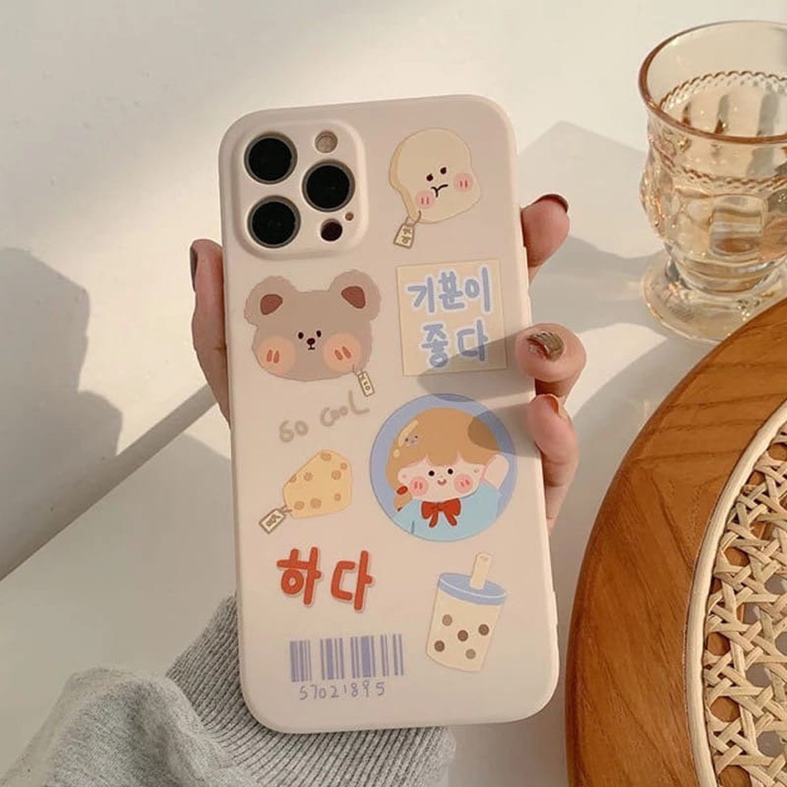 Korean Style Kawaii Cartoon Cute Phone Case for iPhone 7 8 Etsy