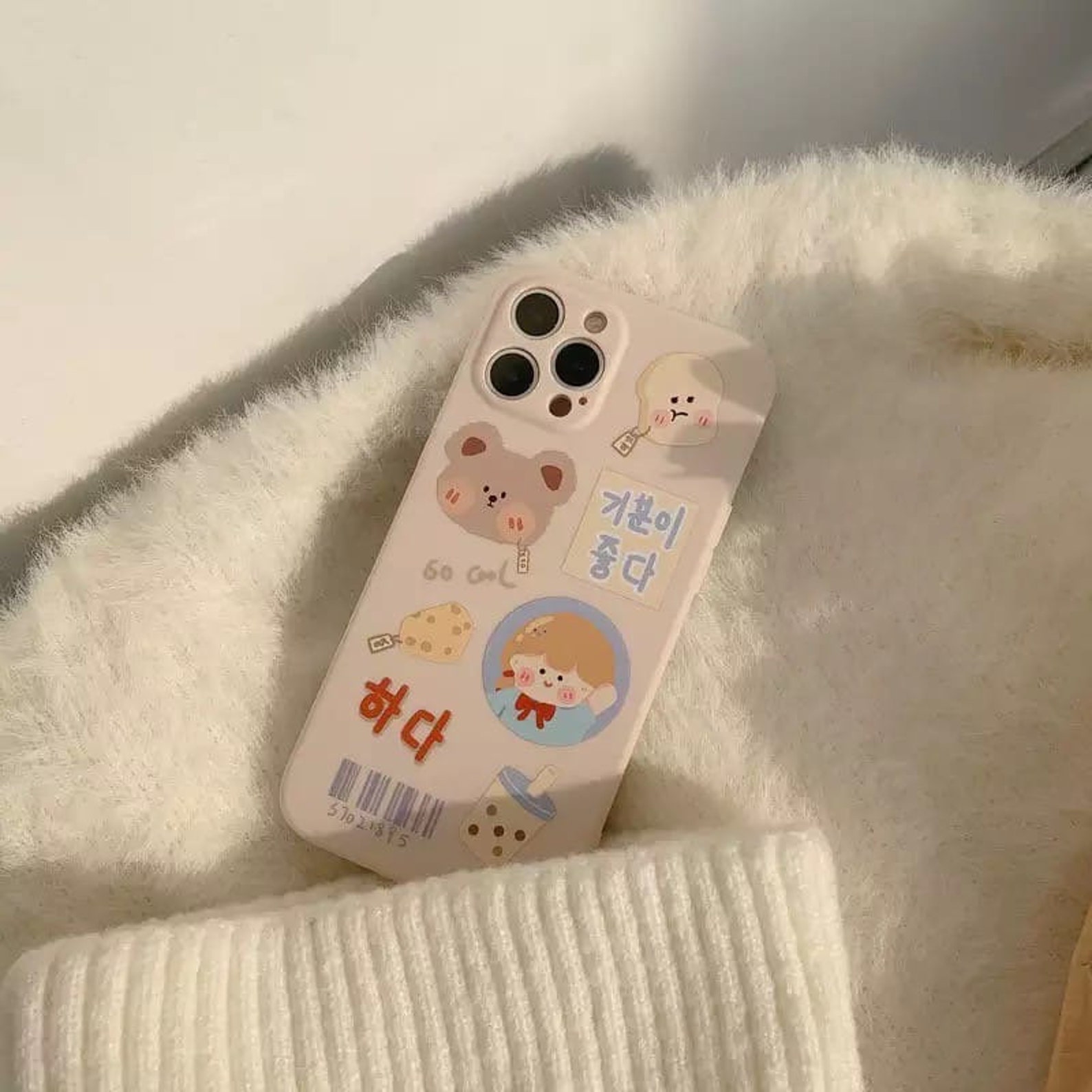 Korean Style Kawaii Cartoon Cute Phone Case for iPhone 7 8 Etsy