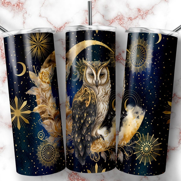 Celestial Owl 20 oz Tumbler Wrap