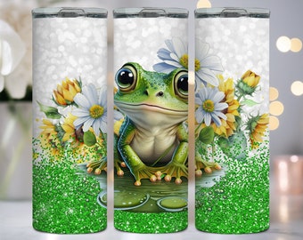 Frog 20 oz Tumbler Wrap Design Digital Download - 2023