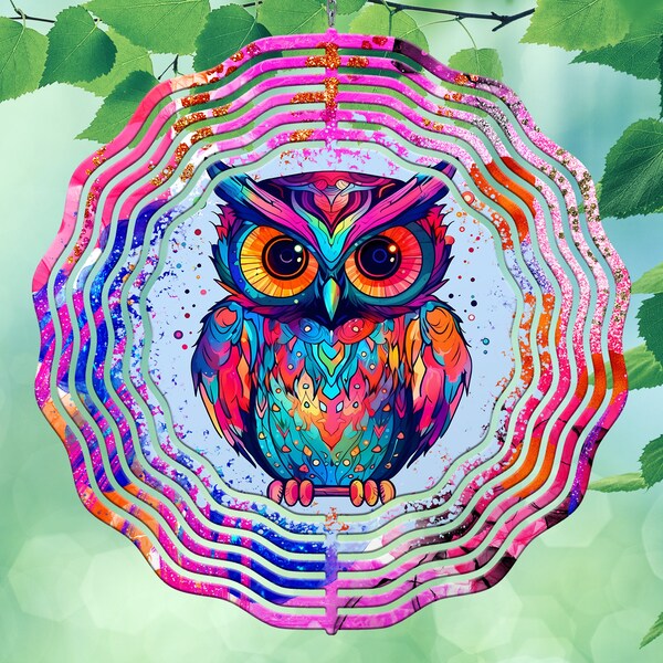 Owl Wind Spinner Etsy
