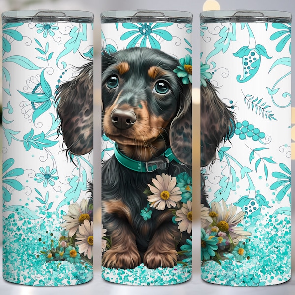 Daschund Tumbler Wrap - 20 oz Tumbler Wrap Design - Daschund Mom Tumbler