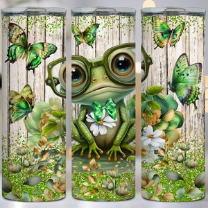 Cute Frog 20 oz Tumbler Wrap Design