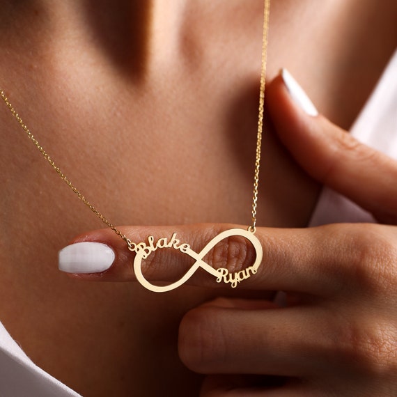 Infinity Name Necklace Mother Daughter 