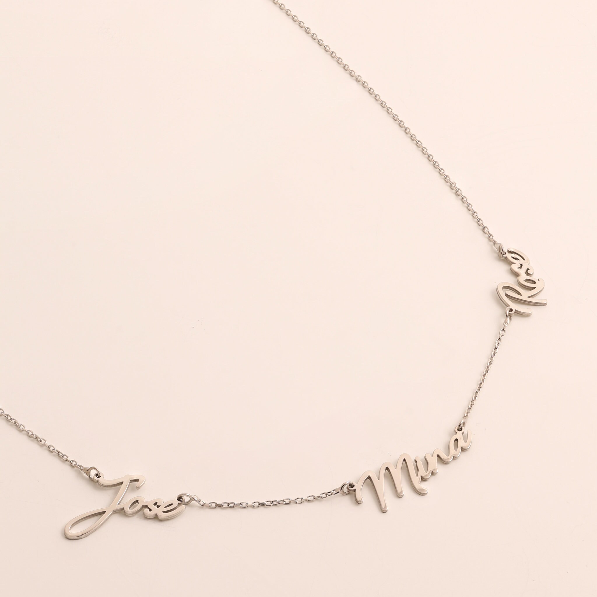 Multiple Name Necklace Mom Necklace With Kids Names Children Etsy