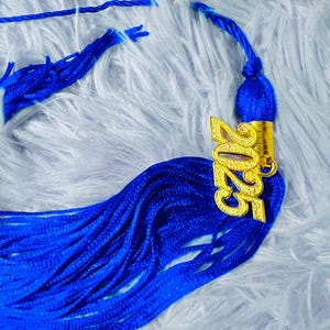 Graduation Cap Tassel, Customized with college colors , Graduation Cap Tassel with Year Date Drop , One Color Graduation Cap Tassel