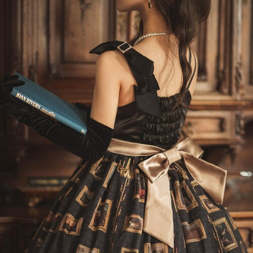 Dark Moon Black Gothic Lolita JSK shops Dress