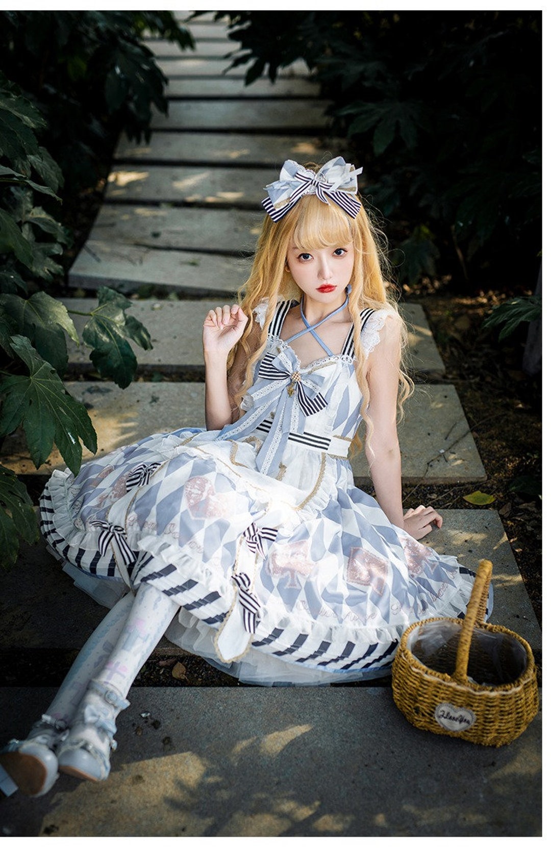 Sweet Alice in Wonderland Lolita JSK Dress and Jacket 