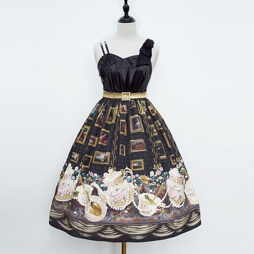 Dark Moon Black Gothic Lolita JSK shops Dress