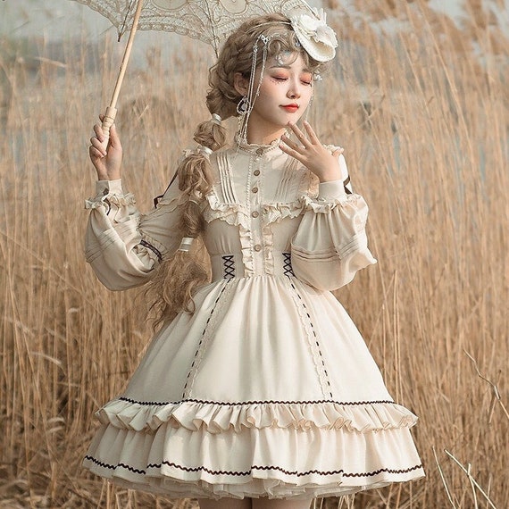 Pure Fairy Tale Lolita Long Sleeve Dress 2 Ways Multiways Dress