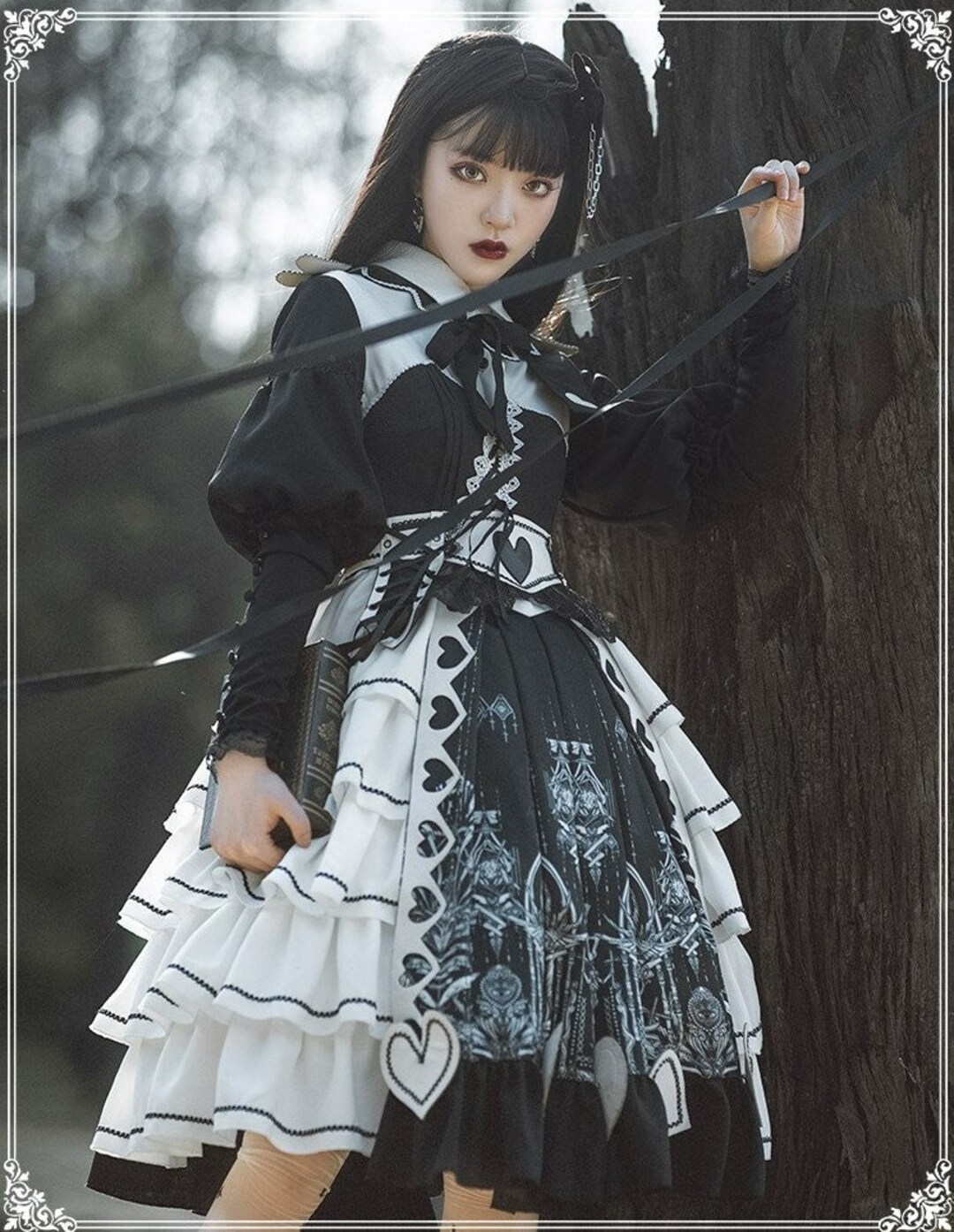 Black Gothic Lolita Long Sleeve Dress -  Canada