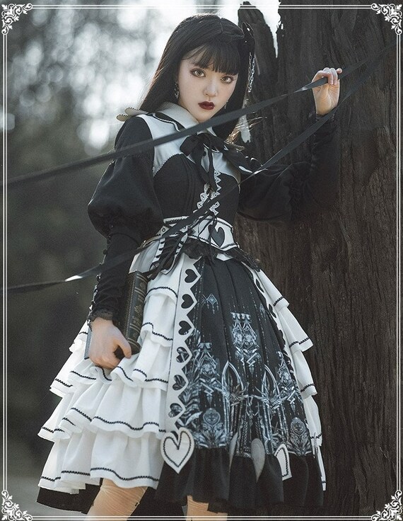 Black lolita dress deals