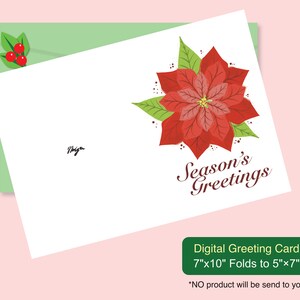 Weihnachtsstern Printable Weihnachtsgrüße Digitale Grußkarte