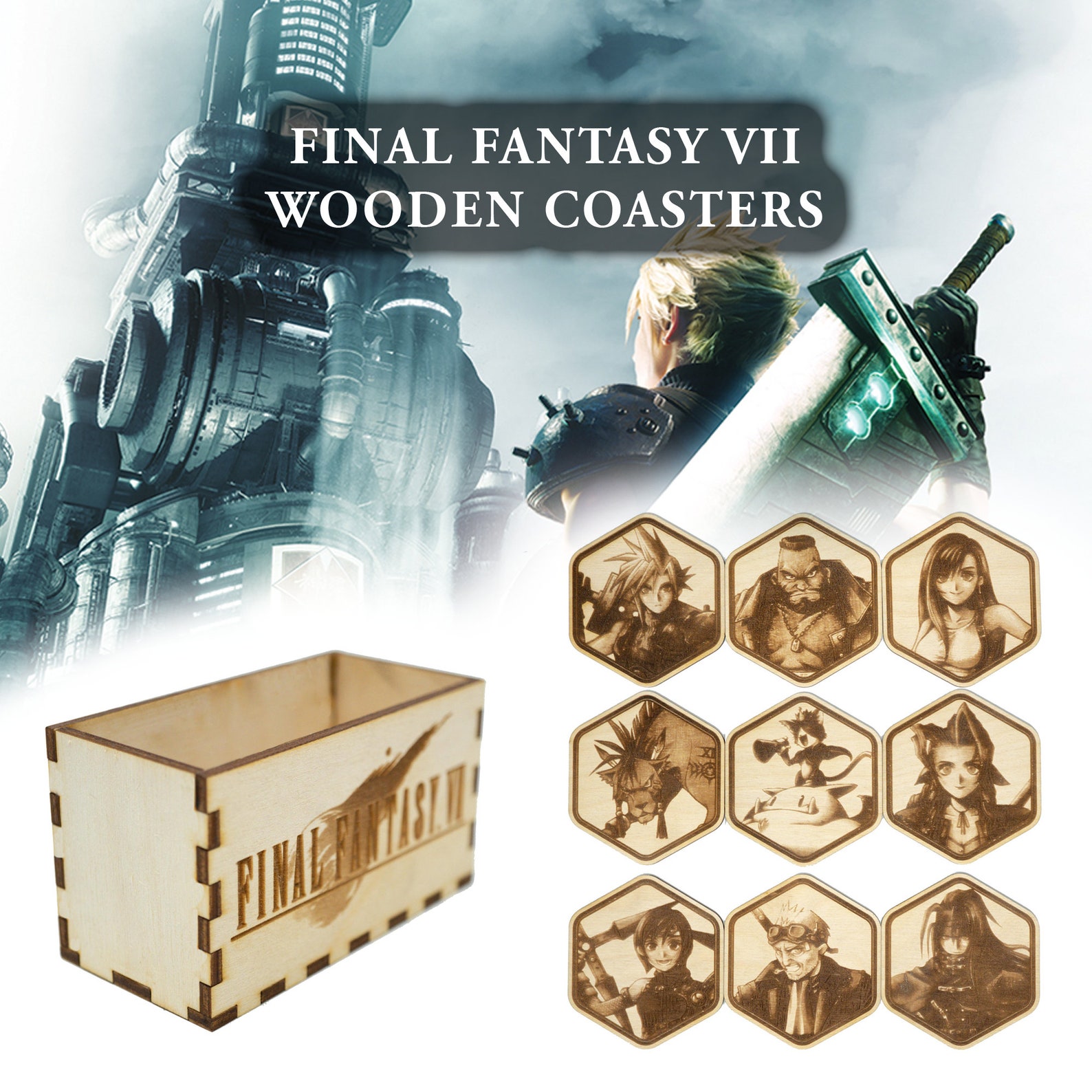 Video Game Wooden Coasters Set Etsy