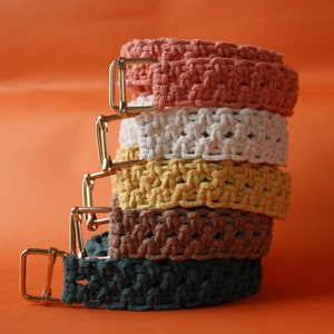 GUNZE- Macrame Belt, Handmade Belt, Cotton Belt, Boho Macrame Belt, Modern Macramé Belt, Crochet Belt, Belts For Women, Bohemian Belt