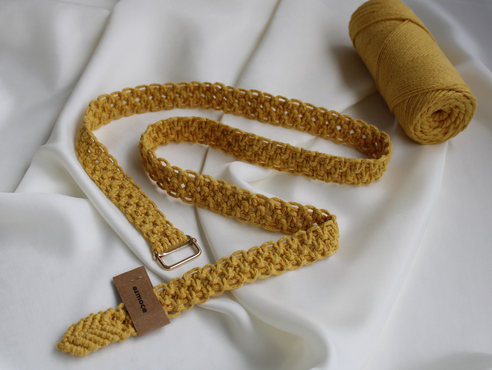 macrame tie belt