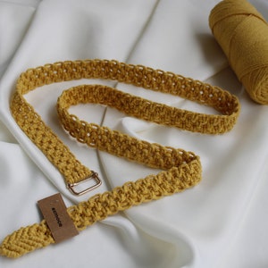 Macrame Belt, Handmade Macrame Belt, Cotton Belt, Boho Macrame Belt, Modern Macramé Belt, Crochet Belt, Belts For Women, Bohemian Belt.
