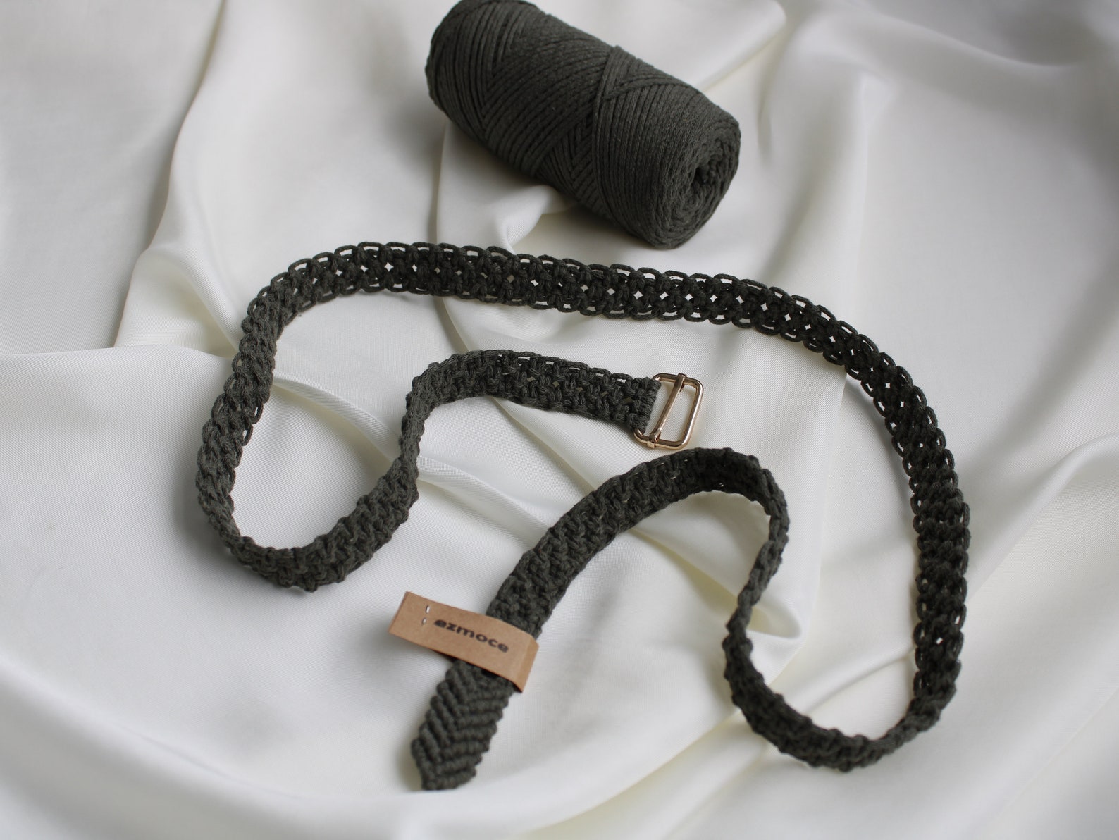 macrame tie belt