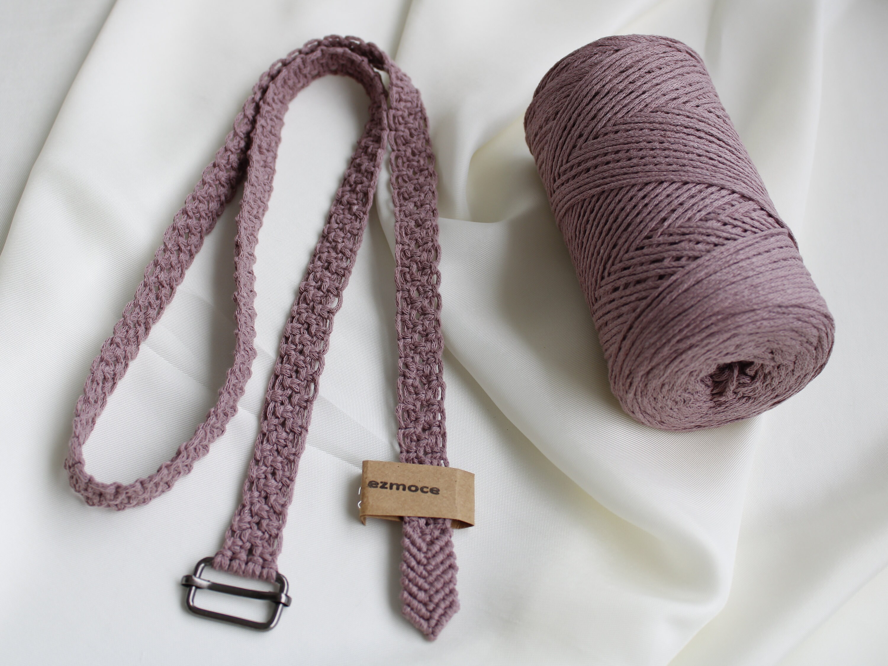 macrame tie belt