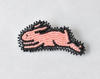 Rabbit Seed Bead Pin | gah, luck