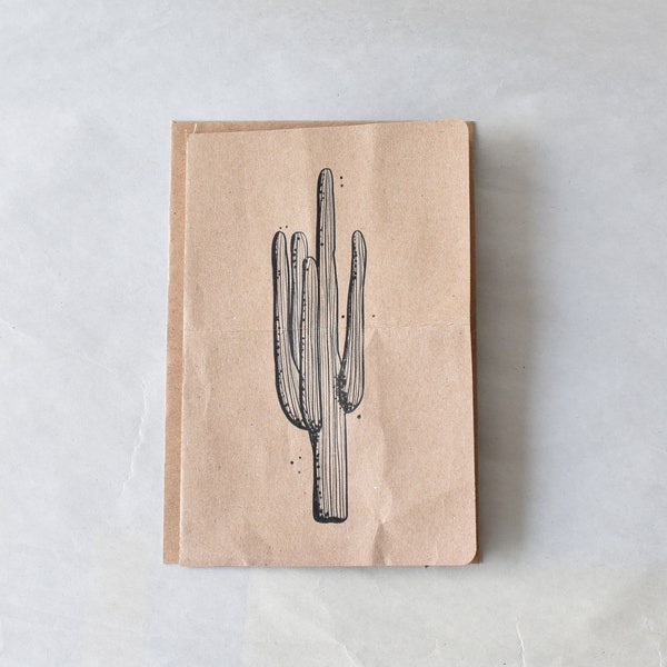 Saguaro Card | stationery, send more mail, upcycle, thank you, botanic card