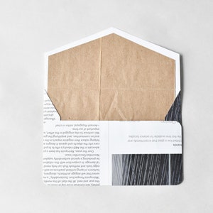 Magazine Envelopes stationery, send more mail, upcycle, sets Paper Bag Liner