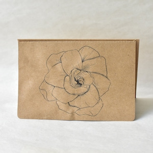 Carte vierge gardénia | papier recyclé, coloriage, artisanat en papier