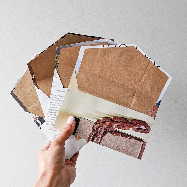 Magazine Envelopes | stationery, send more mail, upcycle, sets