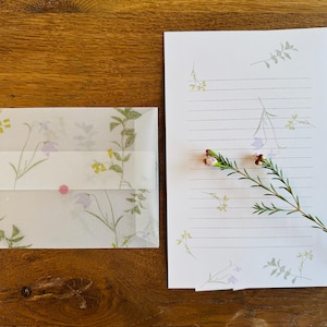 Conjunto de escrita de cartas - Flor no meu sonho