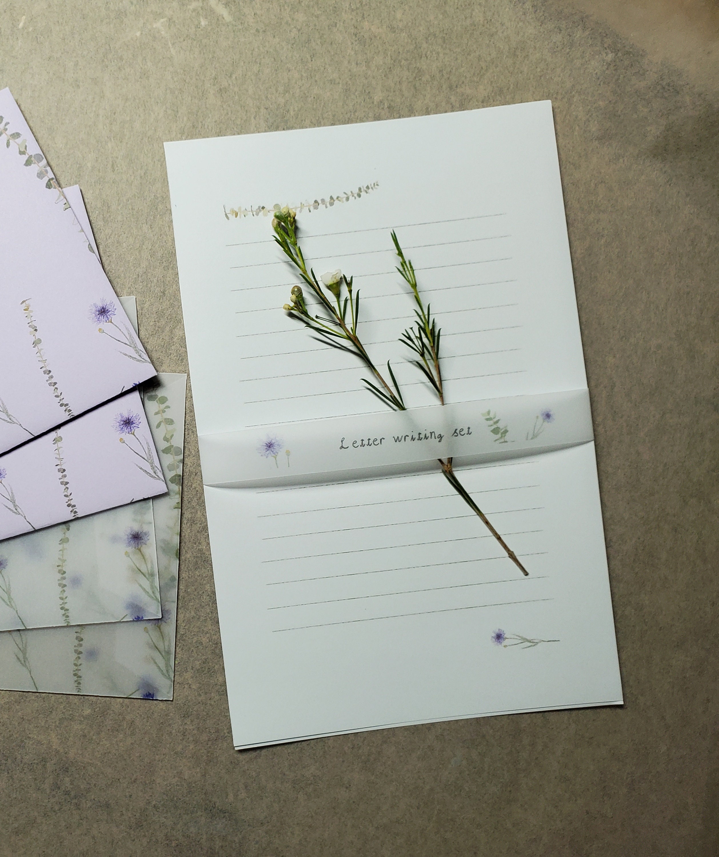 Letter Writing Set - Violets - Etsy